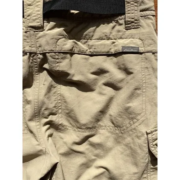 Eddie Bauer Tan Hiking Pants with Belt Size 34x32 - Picture 10 of 10